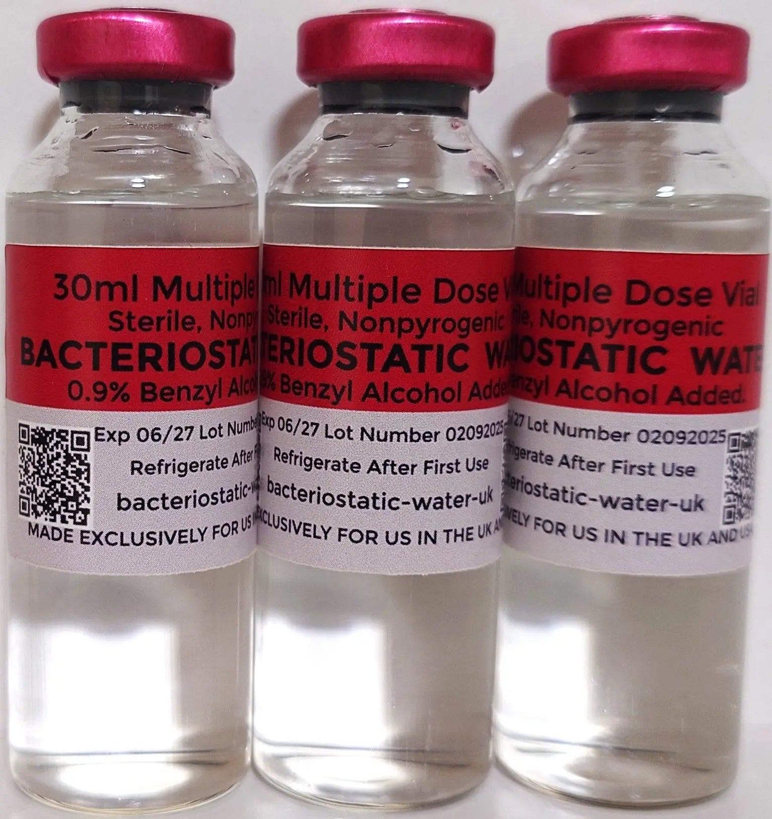 1 x 30ml Bacteriostatic water. Bacteriostatic-Water-UK