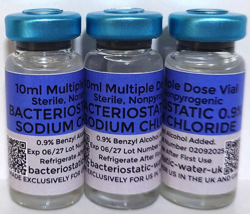 10ml Bacteriostatic Sodium Chloride 0.9%. Bacteriostatic-Water-UK